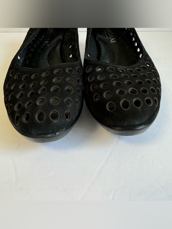 Cordani Clogs Perforated Italian Black Leather Comfort Shoes Womens 38 Lagenlook - Picture 4 of 11